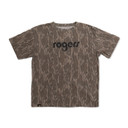 Image of the Rogers Logo Washed Out Short Sleeve Tee in Mossy Oak Original Bottomland