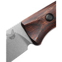 Benchmade Saddle Mountain Skinner Stabilized Wood Drop-point Fixed Knife close up image
