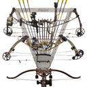 Rush Creek Crossbow & Compound Bow 12-Arrow Wall Storage Rack, Barn Wood image