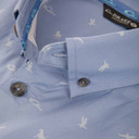 Collar Image of the Drake Cotton DDD Print Button-Down Shirt