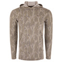 Image of the Drake Waterfowl Tri Blend Long-Sleeve Hoodie in Mossy Oak Original Bottomland