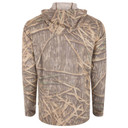 Back Image of the Drake Waterfowl Tri Blend Long-Sleeve Hoodie