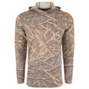 Image of the Drake Waterfowl Tri Blend Long-Sleeve Hoodie in Mossy Oak Original Shadow Grass