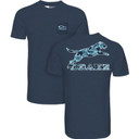 image of Drake Youth Leaping Lab Old School T-Shirt in Night sky navy heather.
