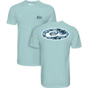 image of Drake Youth Old School Oval T-Shirt in beach glass light heather.