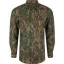 Image of Youth Wingshooter Trey Shirt Long Sleeve Shirt in Mossy Oak Greenleaf.