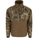 Image of Drake Women's LST Guardian Flex Double Down Eqwader 1/4 Zip Jacket in Realtree Max 7.