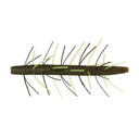 Image of Gary Yamamoto 4" Fuzzy Senko in Green Pumpkin Chartreuse.