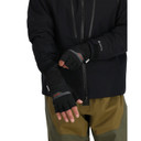 Worn image of Simms Windstopper Half-Finger Glove.