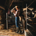 Lifestyle Image of the Lacrosse Women's Burly Aero 15" Rubber Boots.