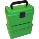Image of the Case Gard Deluxe Ammo Box 50 Round Handle 25-06 30-06 270 Win in Green