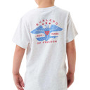 Back image of the Burlebo Youth Eagle Outdoors Short Sleeve Tee in Oatmeal.