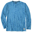 Image of the Carhartt Force Sun Defender Relaxed Print Long Sleeve T-Shirt in Tranquil Blue Terrain Camo
