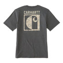 Image of the Carhartt Irvine Relaxed Fit Block Camo T-Shirt in Carbon Heather