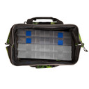 Inside with trays image of the FishTacker Superday Tackle Bag in Amped.