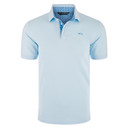 Image of the Drake Waterfowl Logo Pique Polo Shirt in Nantucket Breeze
