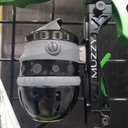 Mounted Image of the Muzzy LV-R Bowfishing Quick Detach Reel Seat.