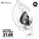 In Ear Line Art Image of the Decibullz 31dB NRR Custom Molded Earplugs Pro-Pack.