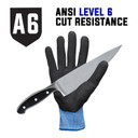 Cut Resistance Image of the Glacier Gloves BladeGuard Pro Fish Fillet Gloves.