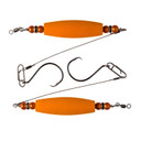 Image of the Whisker Seeker Catfish Rig Floats WST-Rattlers in Orange