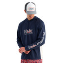 Front Image of the Huk Performance Fishing Pursuit America 250 Performance Hoodie.