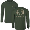 Image of the Drake Non-Typical Drop Tine Long Sleeve T-Shirt in Douglas Fir