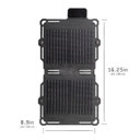 Dimensions Image of the Spectre 8W Solar Panel.