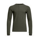 Image of the Sitka Waffle Henley in Cypress Green.