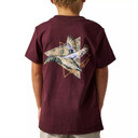 Back image of the Burlebo Youth Short Sleeve Tee Pintail Diving Duck.