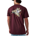 Image of the Burlebo Short Sleeve Tee Pintail Triangle Duck in Maroon
