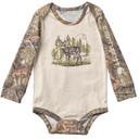 Image of the Carhartt Kids Infant Long Sleeve Deer Bodysuit.