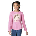Image of the Carhartt Kids Youth Girls' Long Sleeve Horse T-Shirt.