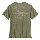 Image of the Carhartt Irvine Relaxed Deer Landscape T-Shirt in Dusty Olive