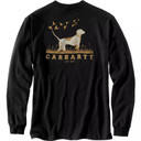 Image of the Carhartt Irvine Relaxed Pointer Long Sleeve T-Shirt in black.