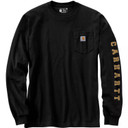 Front image of the Carhartt Irvine Relaxed Pointer Long Sleeve T-Shirt in black.