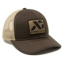 Front Image of the First Lite Elk Patch Trucker Hat.