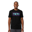 Image of the Full Logo Badge Short-Sleeve T-Shirt in Black/Pace Purple