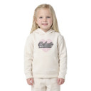 Image of the Carhartt Kids Toddler Girls Heart Logo Sweatshirt in Light Beige