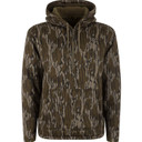 Image of the Drake Slacker Quarter Zip Hoodie in Original Mossy Oak Bottomland