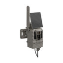 Flipped tilted image of the Tactacam Reveal Pro 4 Solar Cellular Trail Camera.