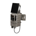 Tilted image of the Tactacam Reveal Pro 4 Solar Cellular Trail Camera.