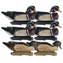 Image of the Final Approach Live Fully Flocked Wood Ducks, 6 Pack.