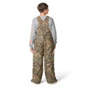 Back Model Image of the Carhartt Kids Youth Loose Fit Canvas Insulated Bib Overalls.