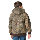 Back Image of the Carhartt Kids Youth Canvas Insulated Hooded Camo Jacket.