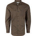 Image of the Drake Frat Gingham Check Button-Down Long Sleeve Shirt in Chocolate Chip Tonal.