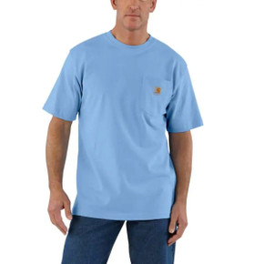 Carhartt Loose Fit Heavyweight Pocket Short Sleeve T-Shirt - Skystone Heather