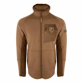 Drake Waterfowl Pursuit Full Zip Hoodie with Agion Active XL Image in Dark Earth