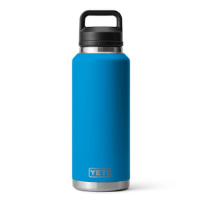 Yeti Rambler 46 oz. Bottle With Chug Cap Open Image in Big Wave Blue