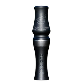 Legendary Gear Old Man Acrylic Canada Goose Call Image in Black Matte Bird's Eye Maple