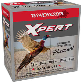 12 Gauge 2 3/4" 1 1/8 oz 1400FPS XPERT High Velocity Steel Shot for Pheasant and Waterfowl